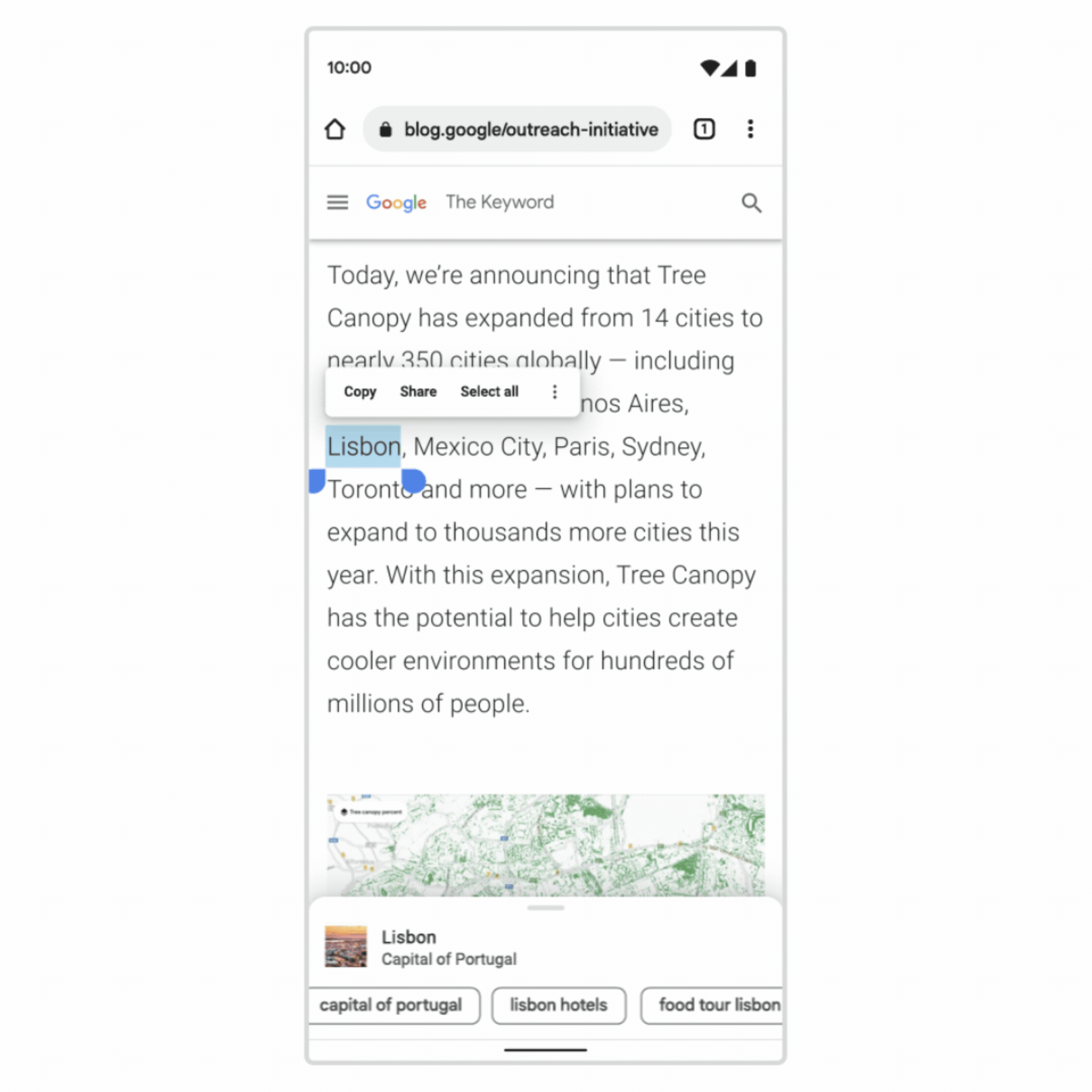 Ảnh chụp m&agrave;n h&igrave;nh từ Google Chrome (Android), th&aacute;ng 8 năm 2023 