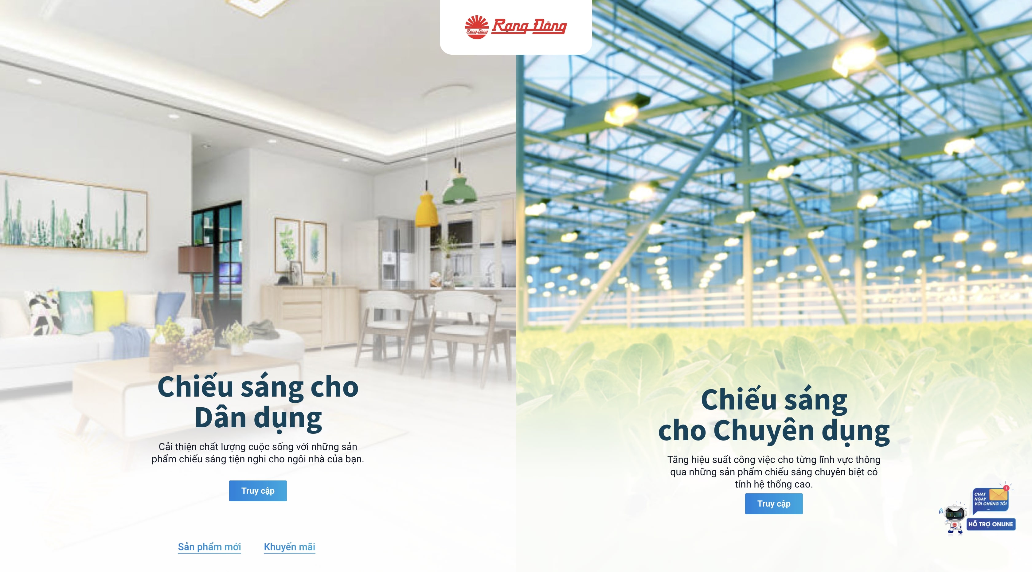 Ph&acirc;n luồng hai nh&oacute;m kh&aacute;ch h&agrave;ng tại trang Welcome