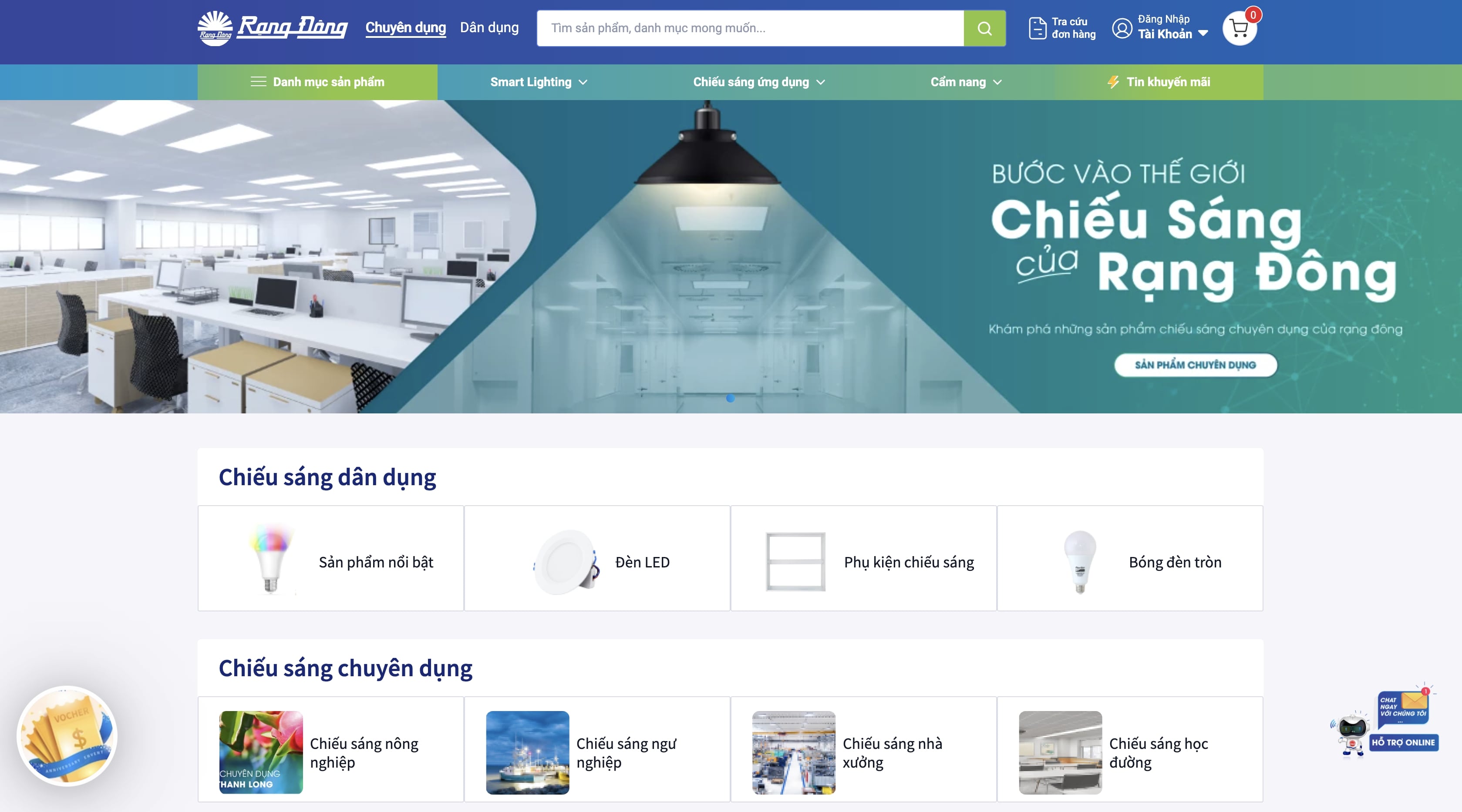 Trang chủ trang Chuy&ecirc;n dụng tr&ecirc;n website Rạng Đ&ocirc;ng Store